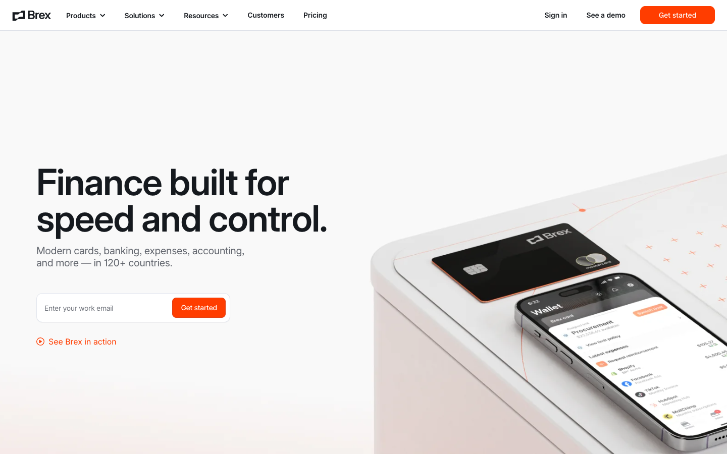 Screenshot of Brex