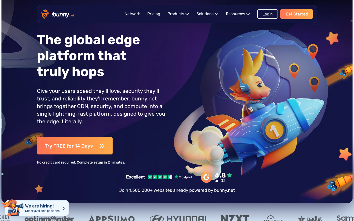 Screenshot of bunny.net