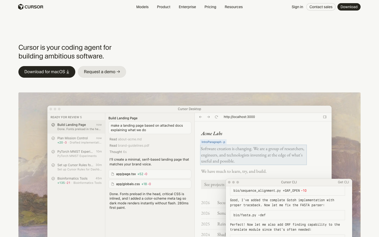 Screenshot of Cursor