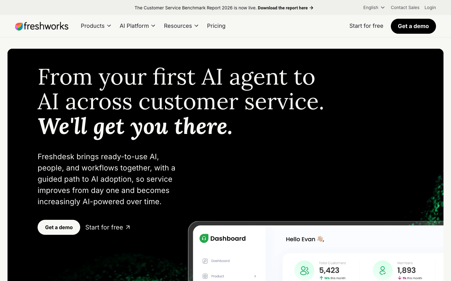 Screenshot of Freshdesk