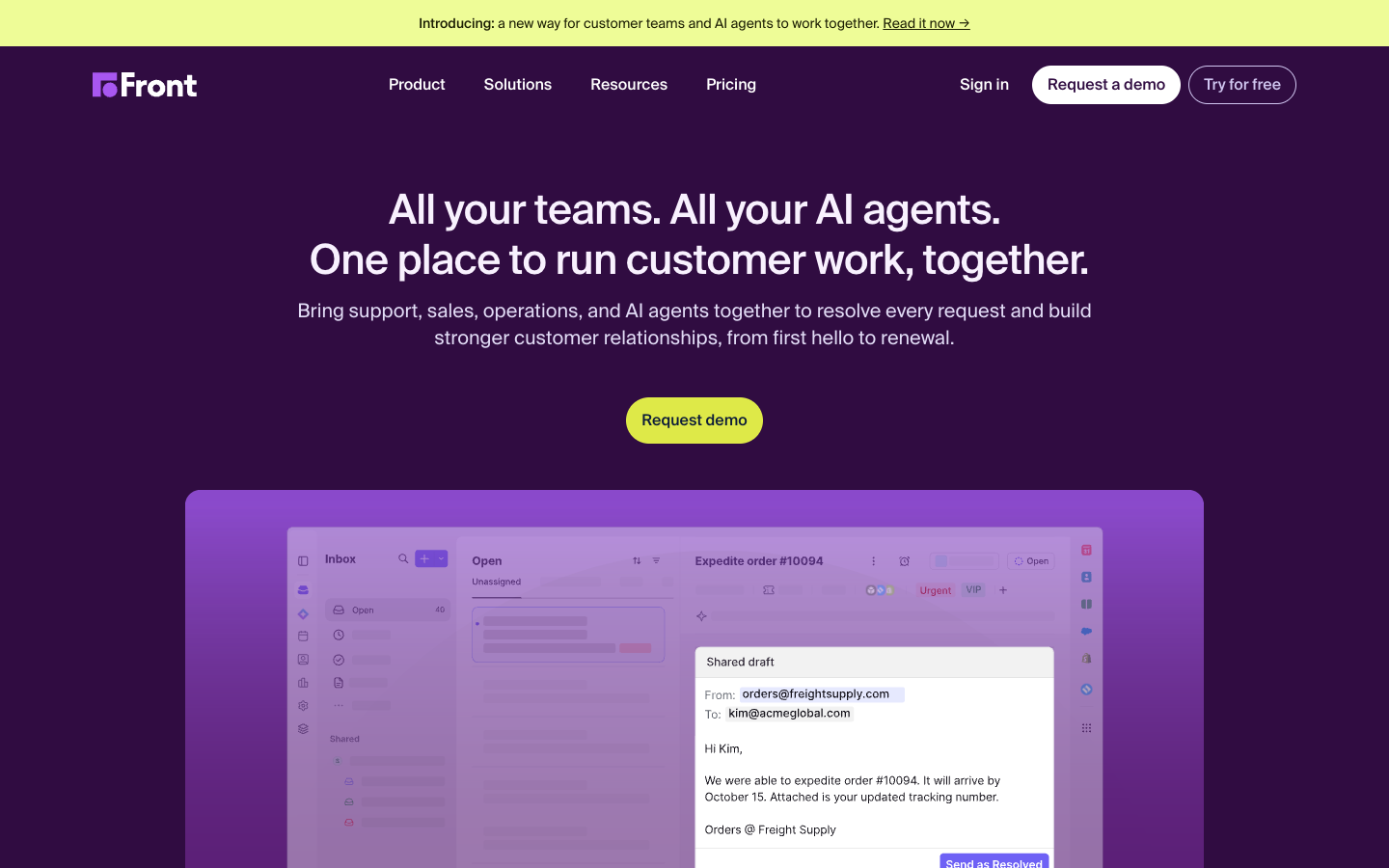 Screenshot of Front