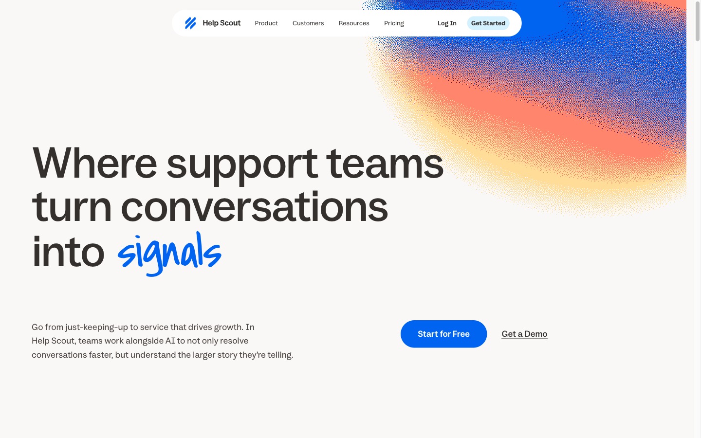 Screenshot of Help Scout