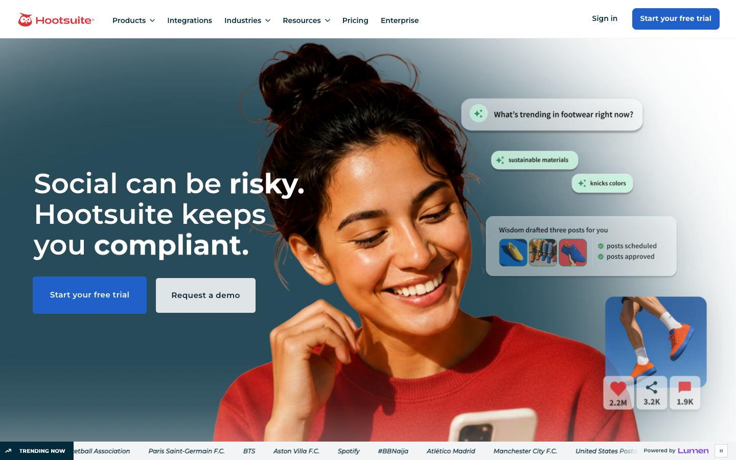 Screenshot of Hootsuite