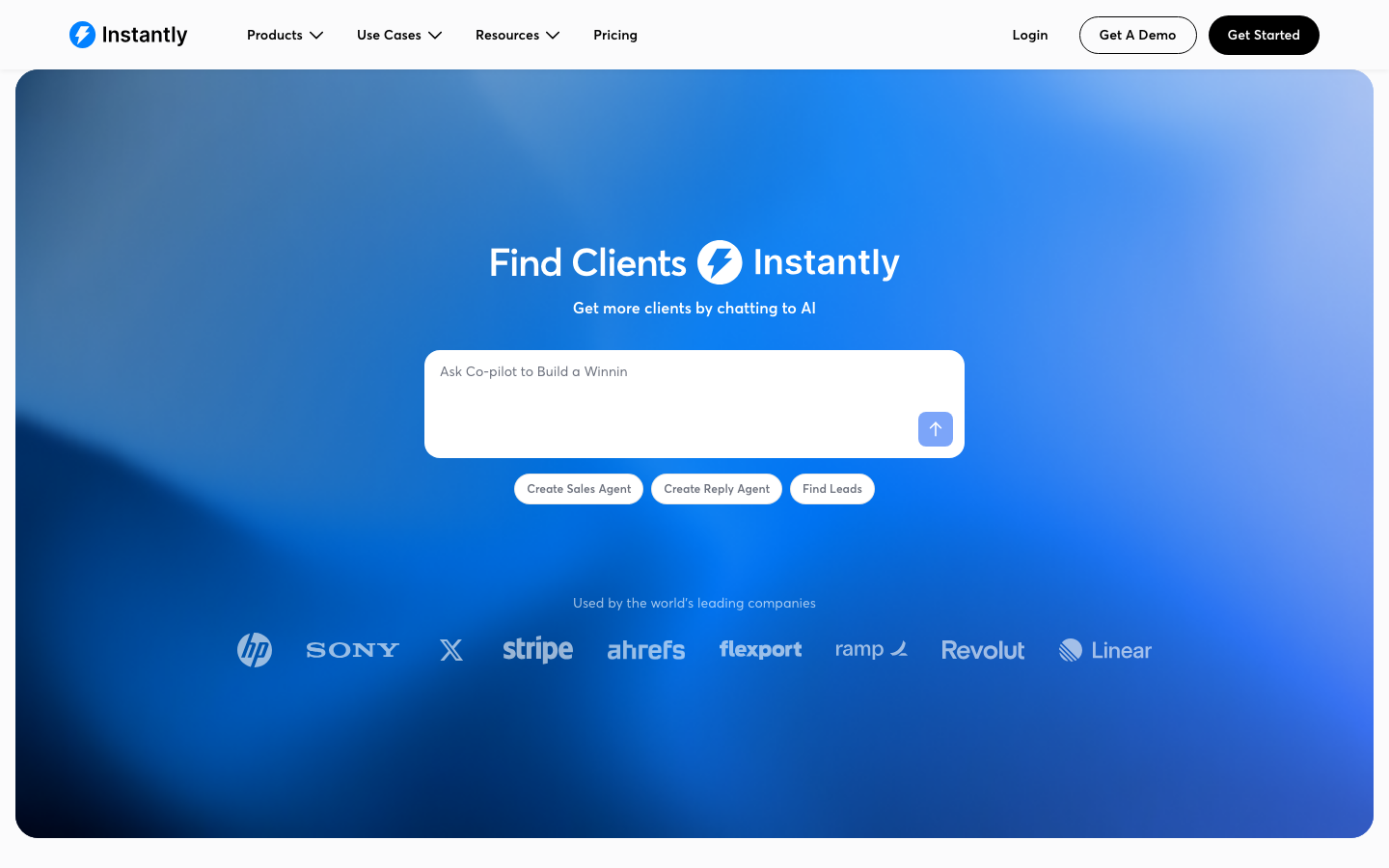 Screenshot of Instantly