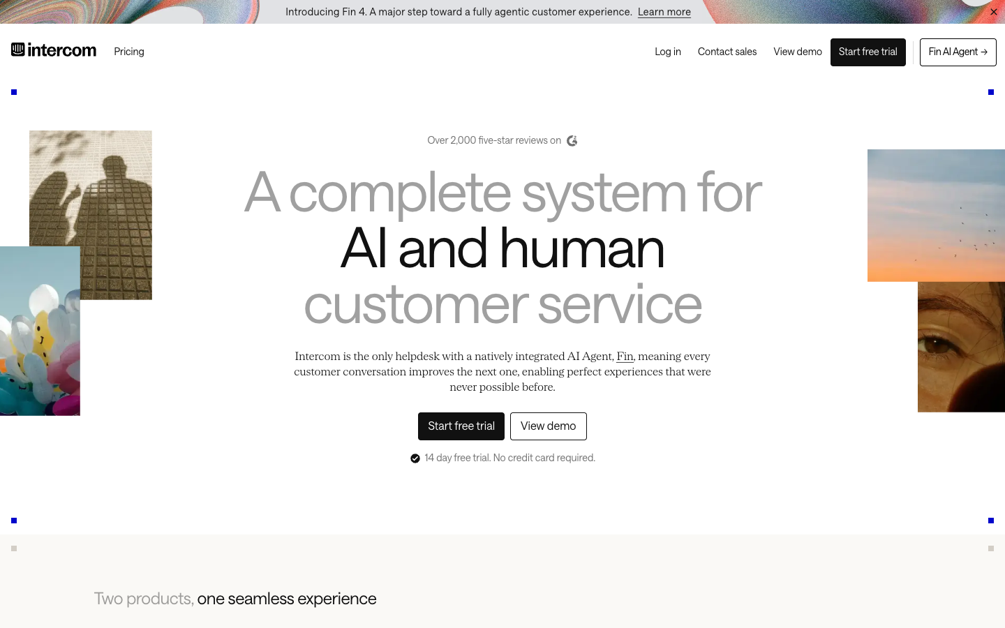 Screenshot of Intercom