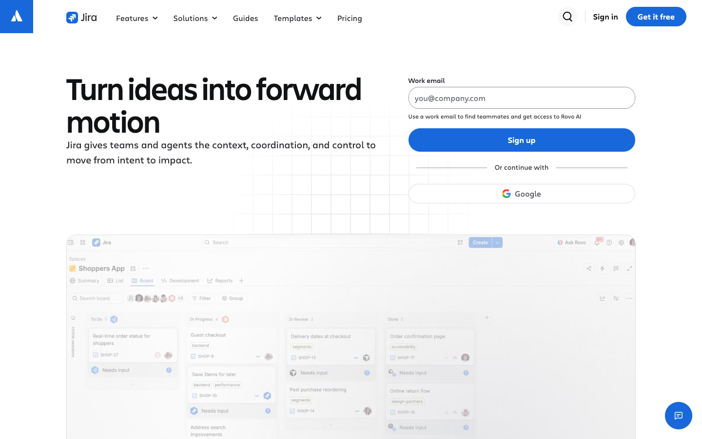 Screenshot of Jira