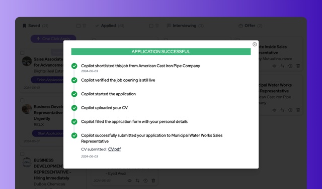 Screenshot of JobsAICopilot