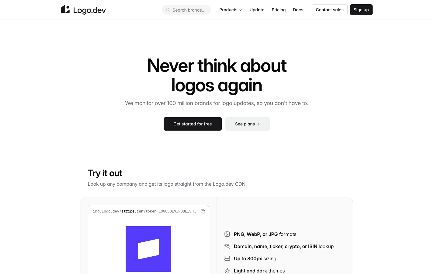 Screenshot of Logo.dev