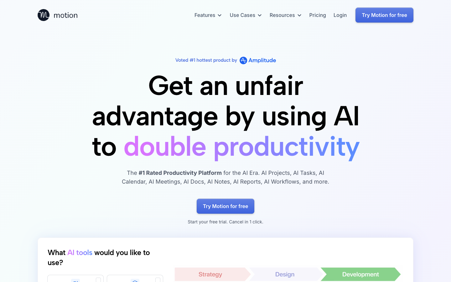 Screenshot of Motion