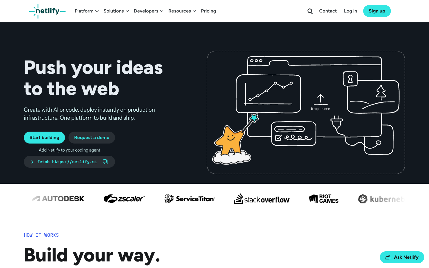 Screenshot of Netlify