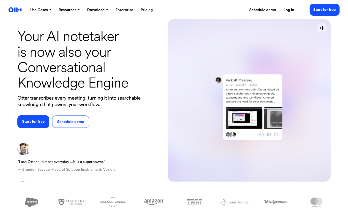 Screenshot of Otter.ai