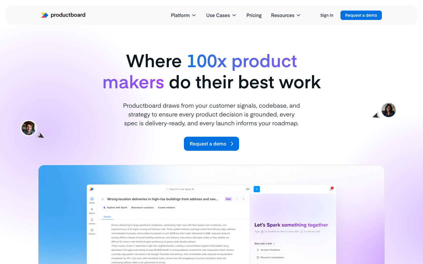 Screenshot of Productboard