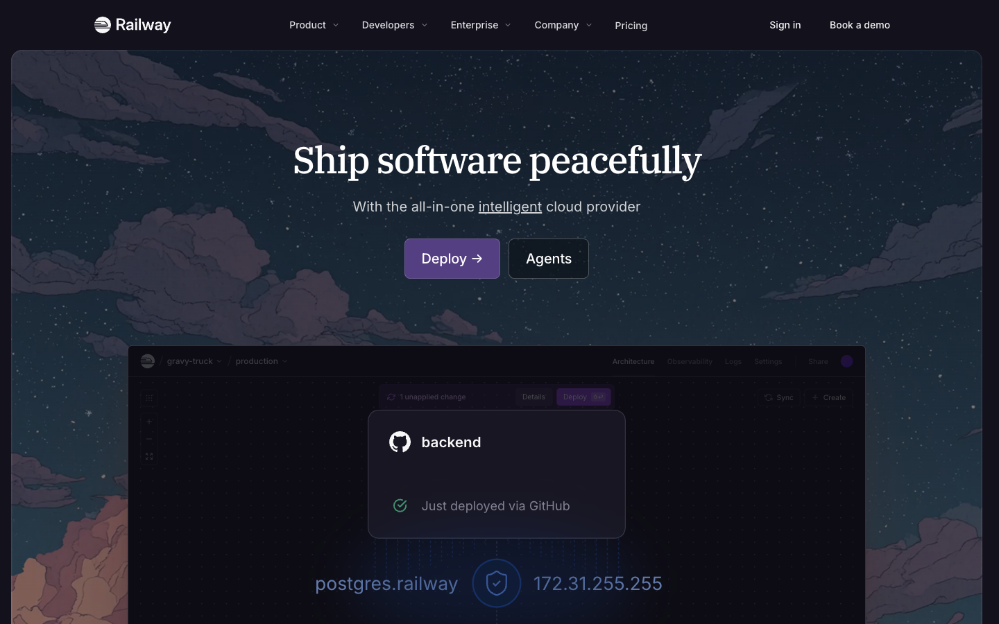 Screenshot of Railway