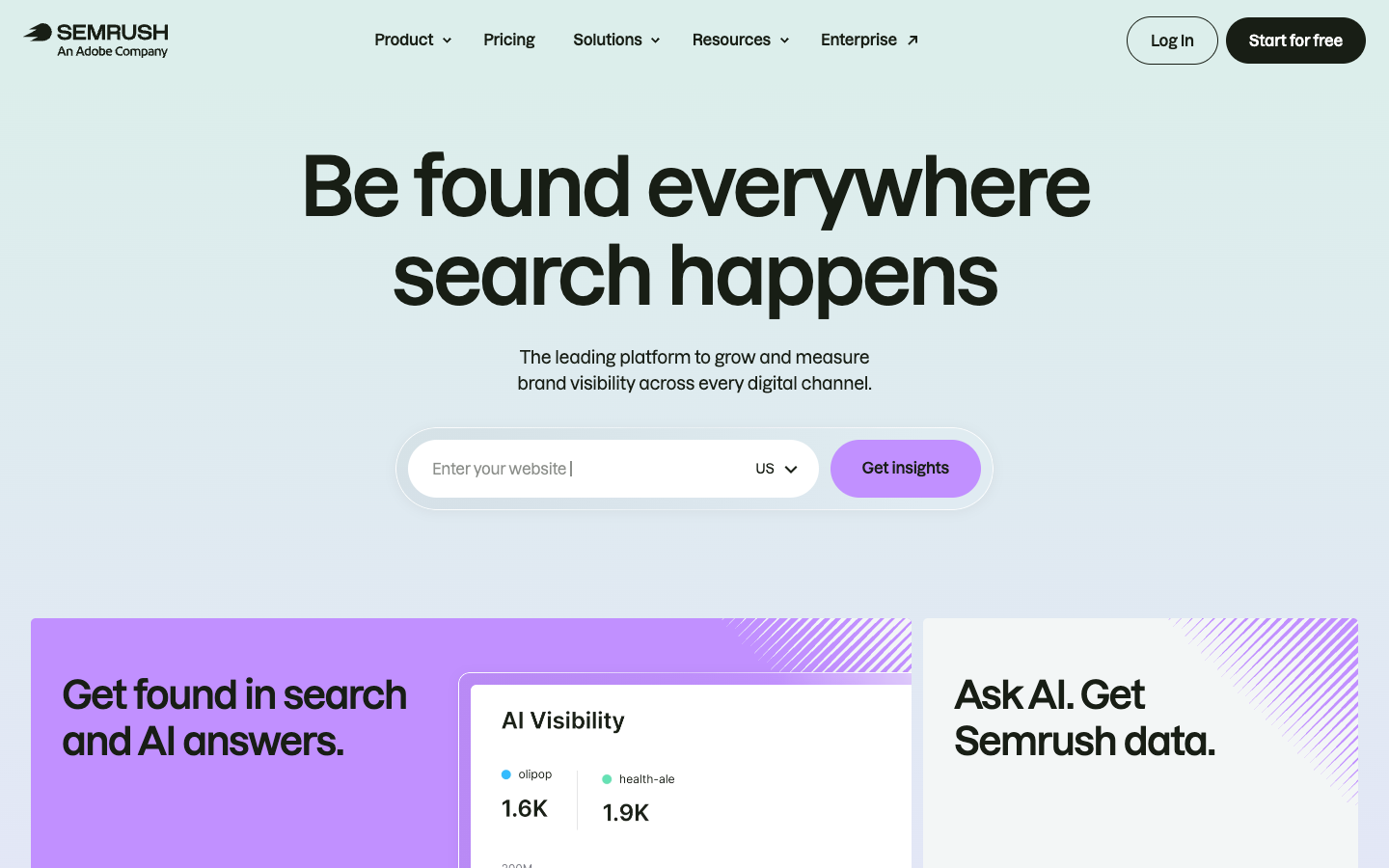 Screenshot of Semrush