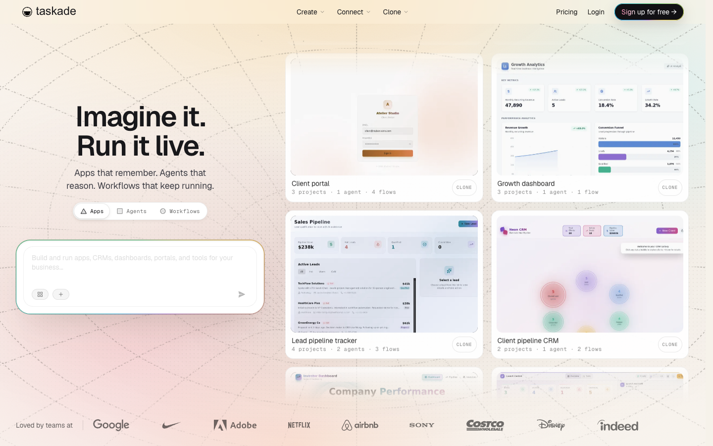 Screenshot of Taskade