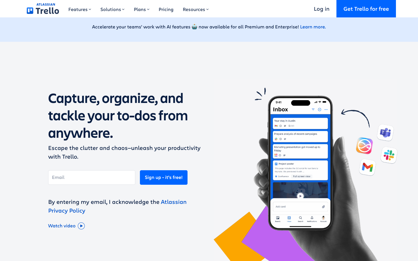 Screenshot of Trello